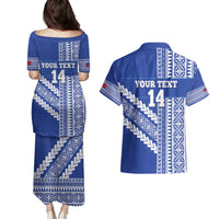 Fetu Samoa Rugby Custom Couples Matching Puletasi and Hawaiian Shirt Siapo Pattern - Sporty Style