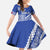 Fetu Samoa Rugby Custom Family Matching Off The Shoulder Long Sleeve Dress and Hawaiian Shirt Siapo Pattern - Sporty Style