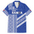 Fetu Samoa Rugby Custom Family Matching Off Shoulder Short Dress and Hawaiian Shirt Siapo Pattern - Sporty Style