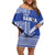 Fetu Samoa Rugby Custom Family Matching Off Shoulder Short Dress and Hawaiian Shirt Siapo Pattern - Sporty Style