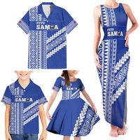 Fetu Samoa Rugby Custom Family Matching Tank Maxi Dress and Hawaiian Shirt Siapo Pattern - Sporty Style