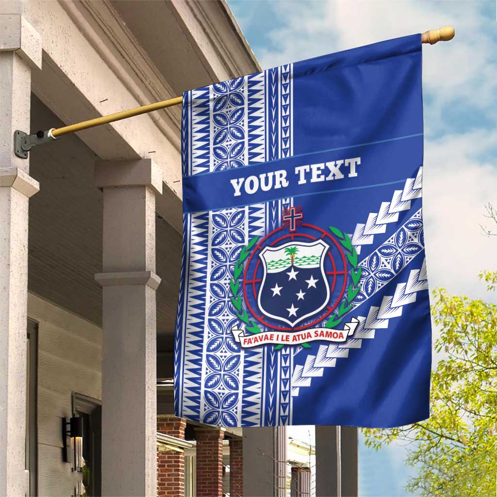 Fetu Samoa Rugby Custom Garden Flag Siapo Pattern - Sporty Style