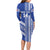 Fetu Samoa Rugby Custom Long Sleeve Bodycon Dress Siapo Pattern - Sporty Style