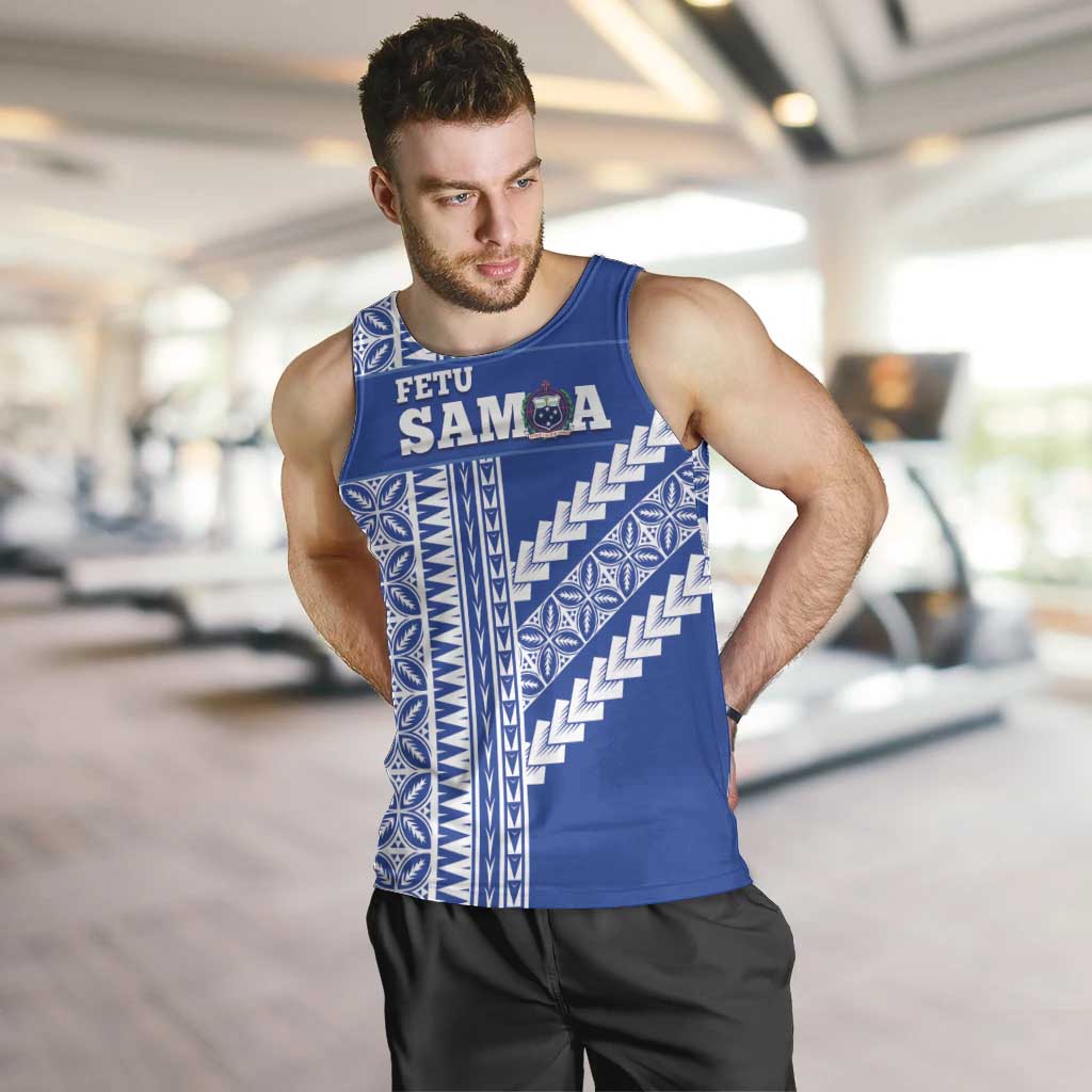 Fetu Samoa Rugby Custom Men Tank Top Siapo Pattern - Sporty Style