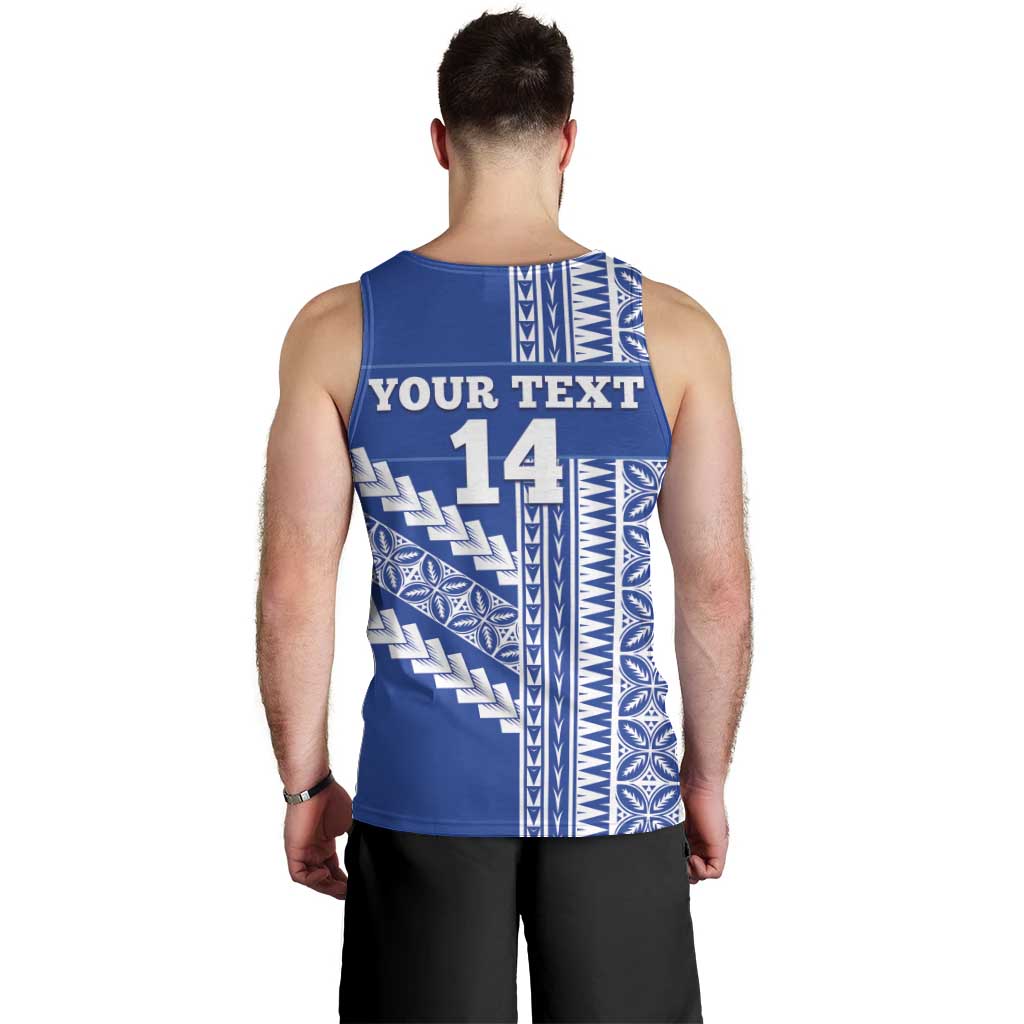 Fetu Samoa Rugby Custom Men Tank Top Siapo Pattern - Sporty Style
