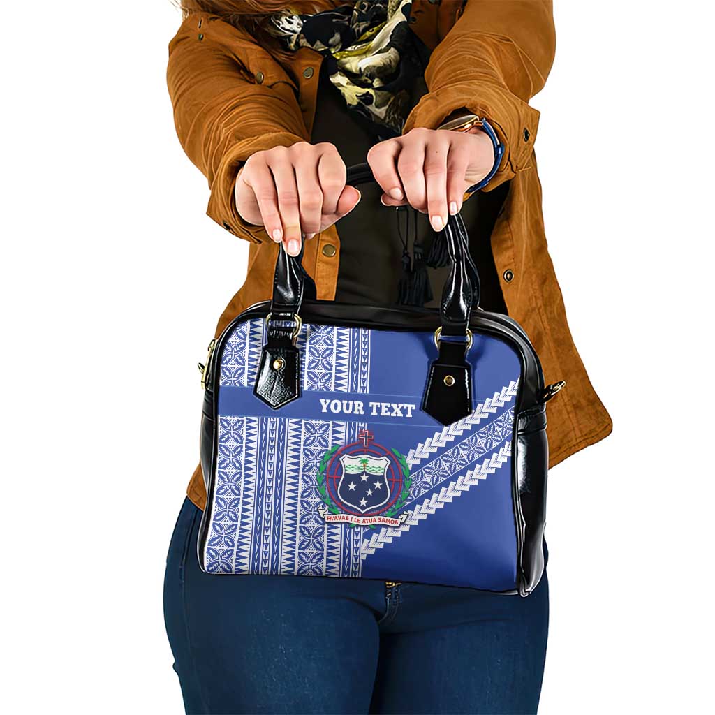 Fetu Samoa Rugby Custom Shoulder Handbag Siapo Pattern - Sporty Style