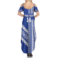 Fetu Samoa Rugby Custom Summer Maxi Dress Siapo Pattern - Sporty Style
