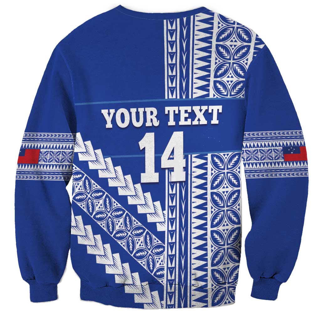 Fetu Samoa Rugby Custom Sweatshirt Siapo Pattern - Sporty Style