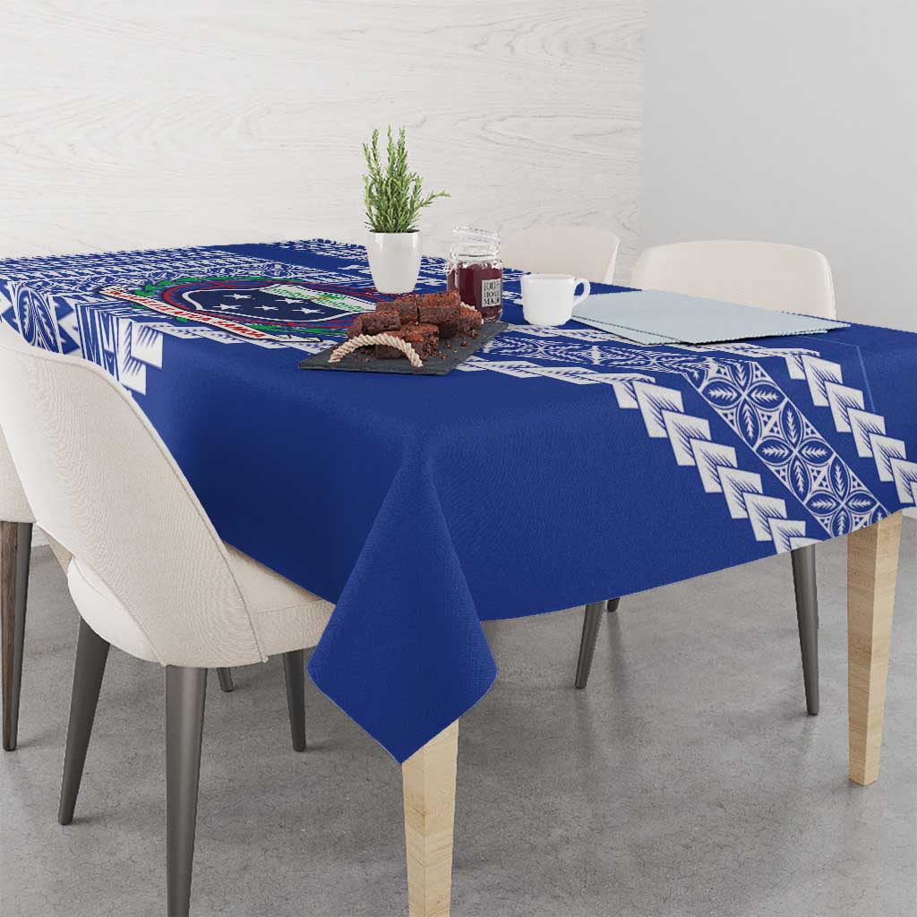 Fetu Samoa Rugby Custom Tablecloth Siapo Pattern - Sporty Style