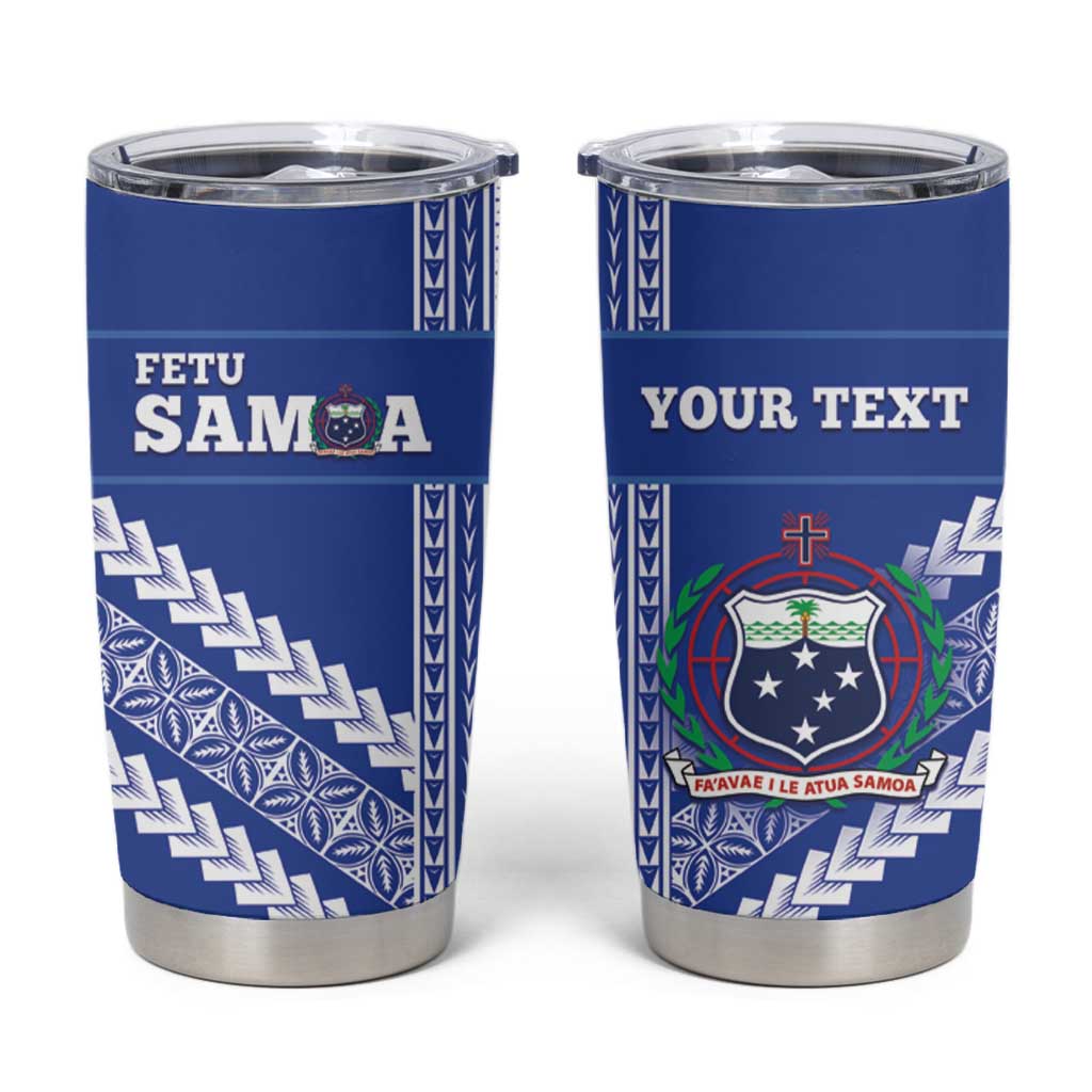 Custom Fetu Samoa Rugby Tumbler Cup Siapo Pattern - Sporty Style