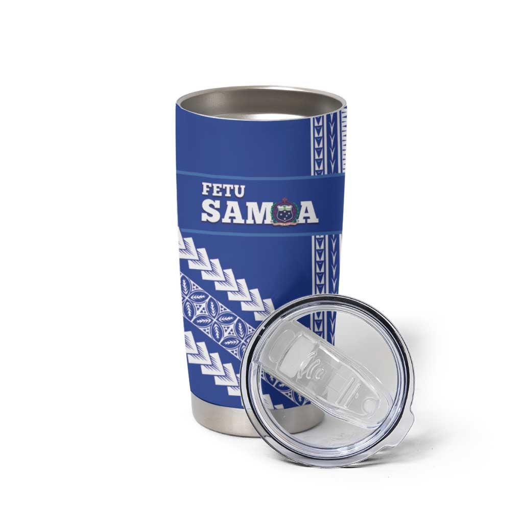 Custom Fetu Samoa Rugby Tumbler Cup Siapo Pattern - Sporty Style