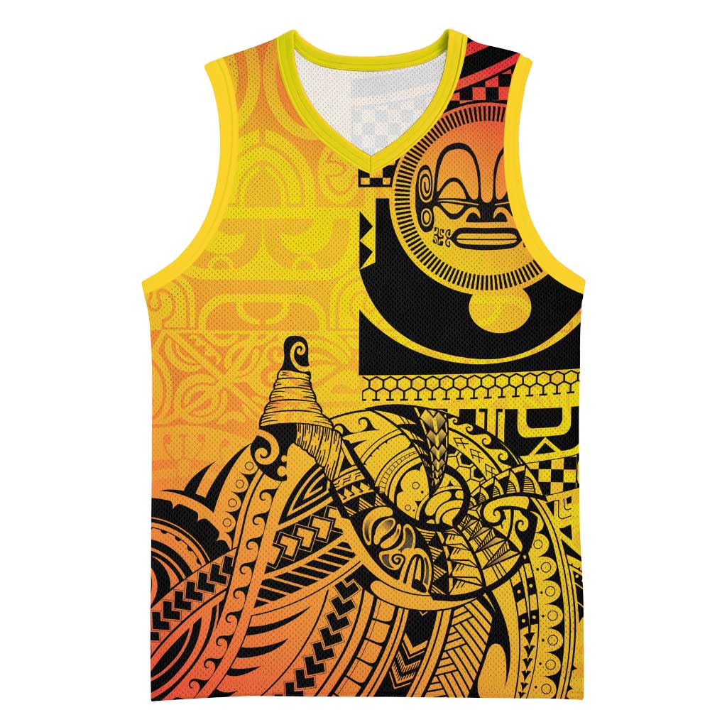 Marquesas Islands Basketball Jersey Marquesan Matatiki Fish Hook Patutiki - Polynesian Pride