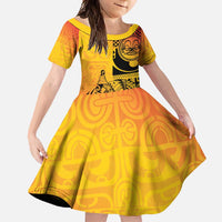 Marquesas Islands Family Matching Off Shoulder Maxi Dress and Hawaiian Shirt Marquesan Matatiki Fish Hook Patutiki - Polynesian Pride