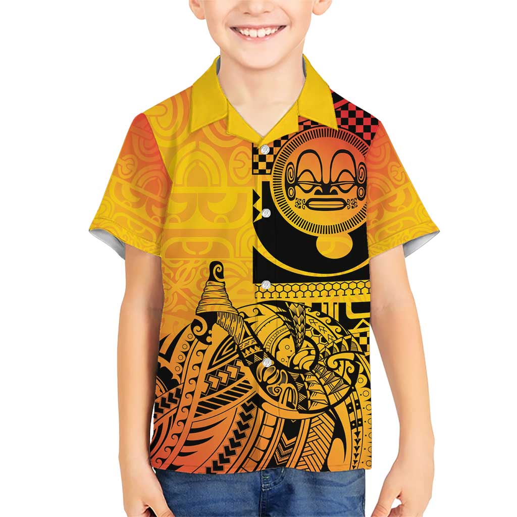 Marquesas Islands Family Matching Short Sleeve Bodycon Dress and Hawaiian Shirt Marquesan Matatiki Fish Hook Patutiki - Polynesian Pride