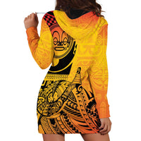 Marquesas Islands Hoodie Dress Marquesan Matatiki Fish Hook Patutiki - Polynesian Pride