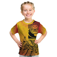 Marquesas Islands Kid T Shirt Marquesan Matatiki Fish Hook Patutiki - Polynesian Pride