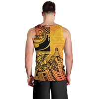 Marquesas Islands Men Tank Top Marquesan Matatiki Fish Hook Patutiki - Polynesian Pride