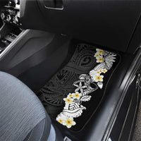 Black Samoa Tattoo Car Mats Plumeria Samoan Ocean Tatau Pattern LT14 - Polynesian Pride