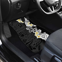 Black Samoa Tattoo Car Mats Plumeria Samoan Ocean Tatau Pattern LT14 - Polynesian Pride