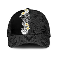Black Samoa Tattoo Classic Cap Plumeria Samoan Ocean Tatau Pattern - Polynesian Pride