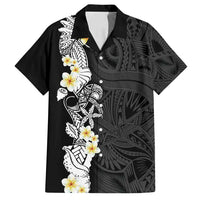 Black Samoa Tattoo Family Matching Tank Maxi Dress and Hawaiian Shirt Plumeria Samoan Ocean Tatau Pattern - Polynesian Pride