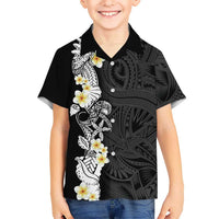 Black Samoa Tattoo Hawaiian Shirt Plumeria Samoan Ocean Tatau Pattern LT14 - Polynesian Pride