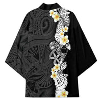 Black Samoa Tattoo Kimono Plumeria Samoan Ocean Tatau Pattern - Polynesian Pride