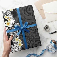 Black Samoa Tattoo Wrapping Paper Plumeria Samoan Ocean Tatau Pattern LT14 - Polynesian Pride