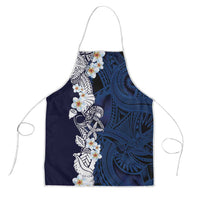 Blue Samoa Tattoo Apron Plumeria Samoan Ocean Tatau Pattern - Polynesian Pride