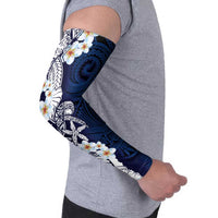 Blue Samoa Tattoo Arm Sleeves Plumeria Samoan Ocean Tatau Pattern LT14 - Polynesian Pride