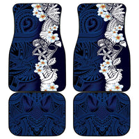 Blue Samoa Tattoo Car Mats Plumeria Samoan Ocean Tatau Pattern LT14 - Polynesian Pride