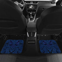 Blue Samoa Tattoo Car Mats Plumeria Samoan Ocean Tatau Pattern LT14 Set 2pcs - Back Blue - Polynesian Pride