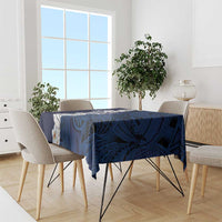 Blue Samoa Tattoo Tablecloth Plumeria Samoan Ocean Tatau Pattern LT14 - Polynesian Pride