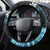 Personalised Ia Orana Tahiti Steering Wheel Cover Tahitian Girl With Tiare Apetahi Blue Version