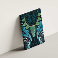 Aotearoa Pounamu Niho Canvas Wall Art Silver Fern Mix Maori Pattern - Turquoise LT14 - Polynesian Pride