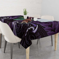 Aotearoa Pounamu Niho Tablecloth Silver Fern Mix Maori Pattern - Purple LT14 - Polynesian Pride