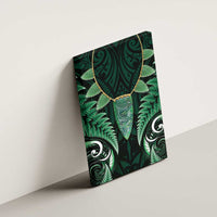 Aotearoa Pounamu Niho Canvas Wall Art Silver Fern Mix Maori Pattern - Green LT14 - Polynesian Pride