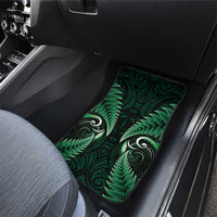 Aotearoa Pounamu Niho Car Mats Silver Fern Mix Maori Pattern - Green LT14 - Polynesian Pride