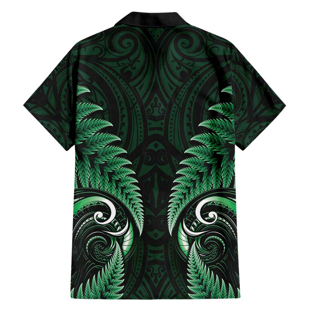 Aotearoa Pounamu Niho Hawaiian Shirt Silver Fern Mix Maori Pattern - Green LT14 - Polynesian Pride