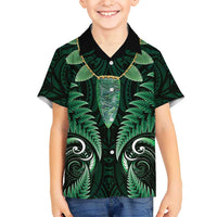 Aotearoa Pounamu Niho Hawaiian Shirt Silver Fern Mix Maori Pattern - Green LT14 - Polynesian Pride