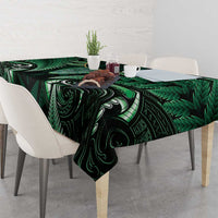 Aotearoa Pounamu Niho Tablecloth Silver Fern Mix Maori Pattern - Green LT14 - Polynesian Pride