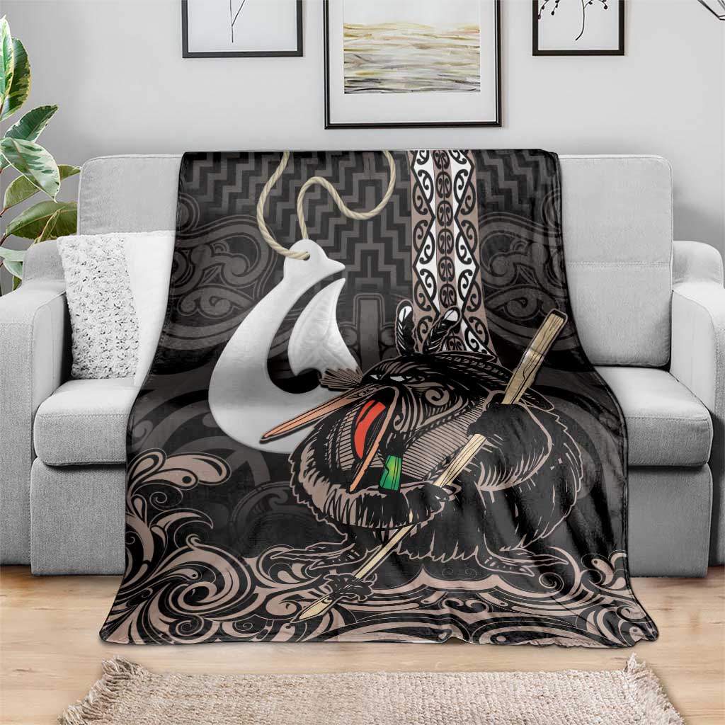 Aotearoa Hei Matau Blanket Haka Kiwi Mix Maori Mangopare LT14 - Polynesian Pride