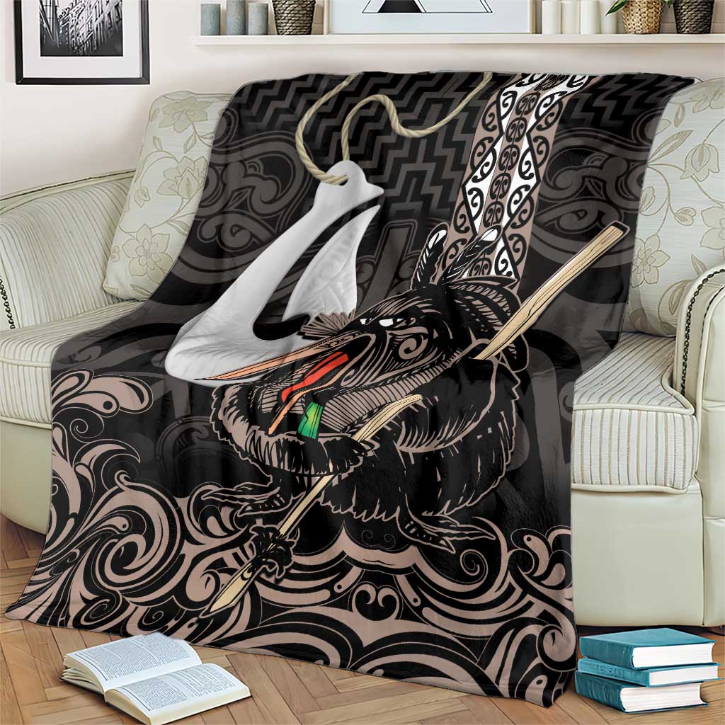 Aotearoa Hei Matau Blanket Haka Kiwi Mix Maori Mangopare LT14 - Polynesian Pride
