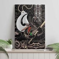 Aotearoa Hei Matau Canvas Wall Art Haka Kiwi Mix Maori Mangopare LT14 - Polynesian Pride