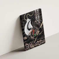 Aotearoa Hei Matau Canvas Wall Art Haka Kiwi Mix Maori Mangopare LT14 - Polynesian Pride