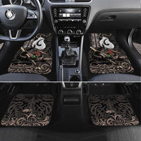 Aotearoa Hei Matau Car Mats Haka Kiwi Mix Maori Mangopare LT14 Set 4pcs Black - Polynesian Pride