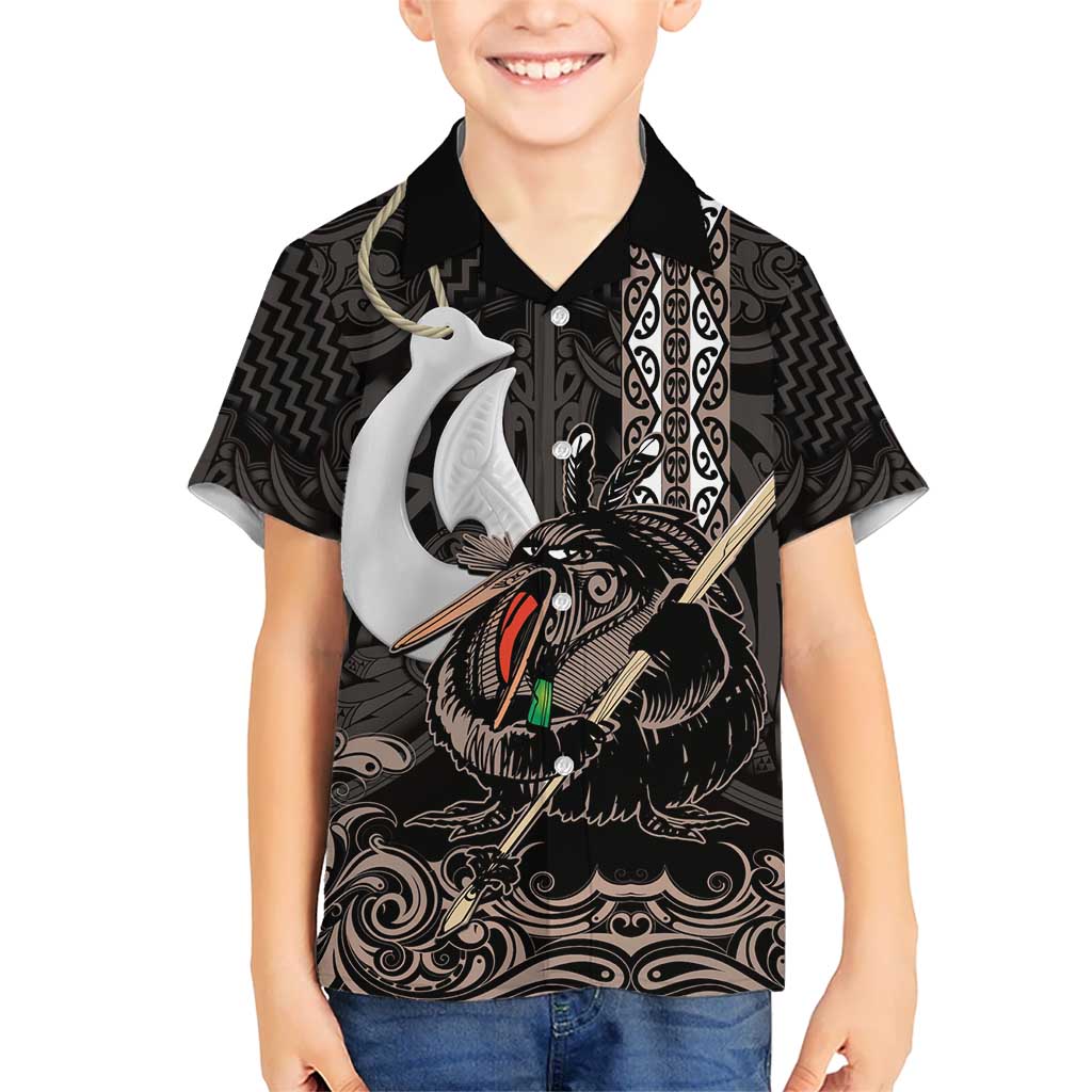 Aotearoa Hei Matau Hawaiian Shirt Haka Kiwi Mix Maori Mangopare LT14 - Polynesian Pride