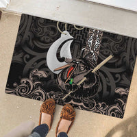 Aotearoa Hei Matau Rubber Doormat Haka Kiwi Mix Maori Mangopare LT14 - Polynesian Pride