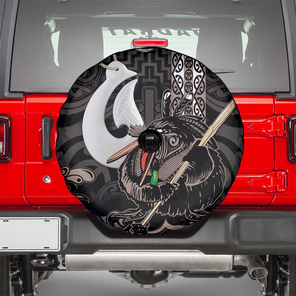 Aotearoa Hei Matau Spare Tire Cover Haka Kiwi Mix Maori Mangopare LT14 - Polynesian Pride