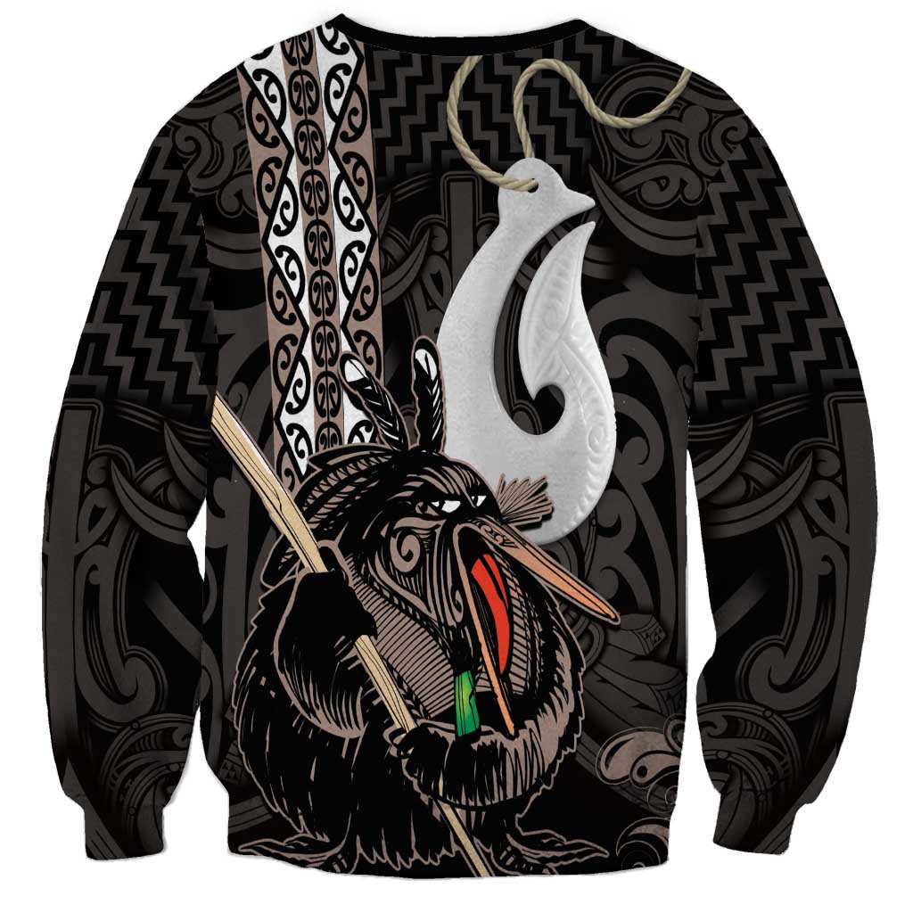 Aotearoa Hei Matau Sweatshirt Haka Kiwi Mix Maori Mangopare LT14 - Polynesian Pride